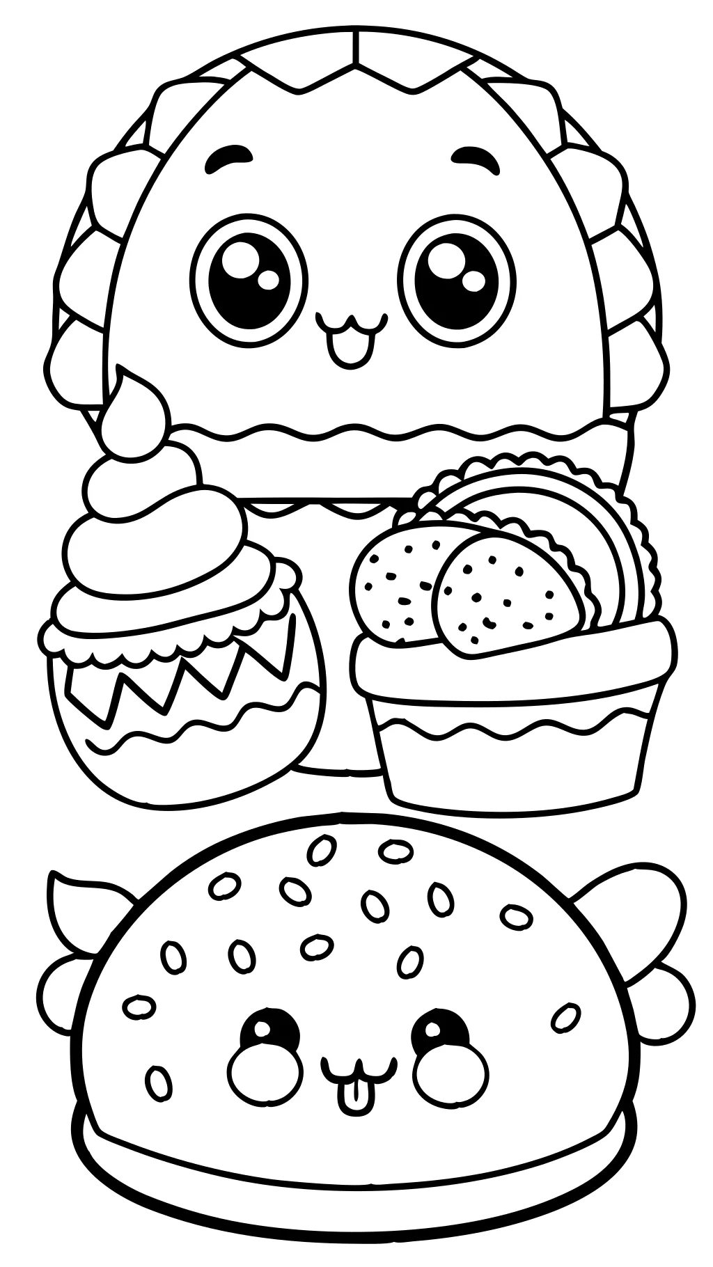 food squishmallow coloring pages